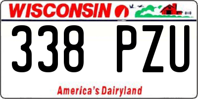 WI license plate 338PZU