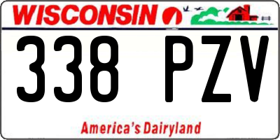 WI license plate 338PZV