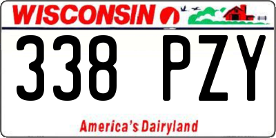 WI license plate 338PZY