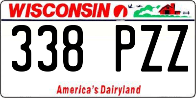 WI license plate 338PZZ