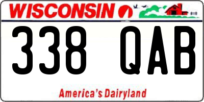 WI license plate 338QAB