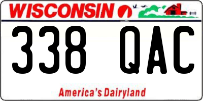WI license plate 338QAC