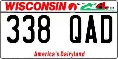 WI license plate 338QAD