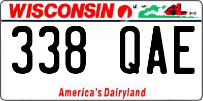 WI license plate 338QAE