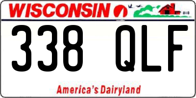 WI license plate 338QLF