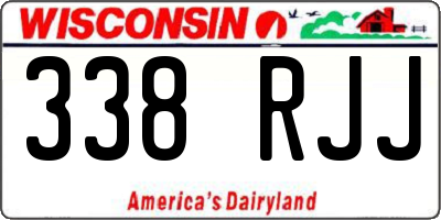 WI license plate 338RJJ