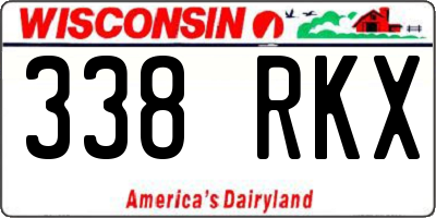 WI license plate 338RKX