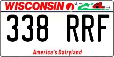 WI license plate 338RRF