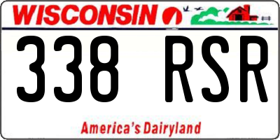 WI license plate 338RSR