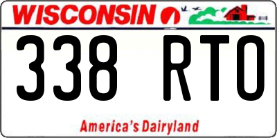 WI license plate 338RTO