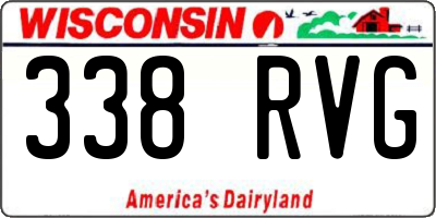 WI license plate 338RVG