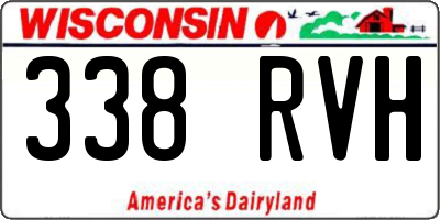 WI license plate 338RVH