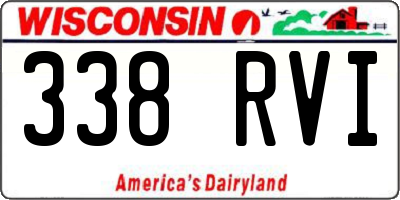 WI license plate 338RVI