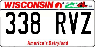 WI license plate 338RVZ
