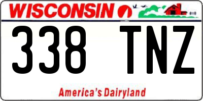 WI license plate 338TNZ