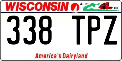 WI license plate 338TPZ