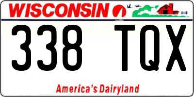 WI license plate 338TQX