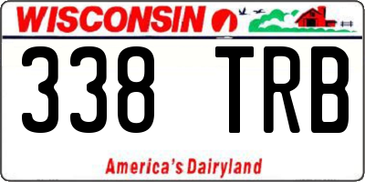 WI license plate 338TRB