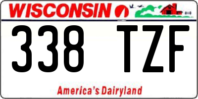 WI license plate 338TZF