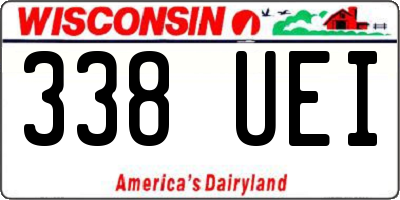 WI license plate 338UEI