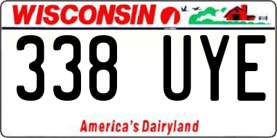 WI license plate 338UYE