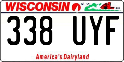 WI license plate 338UYF