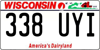 WI license plate 338UYI
