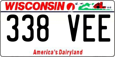 WI license plate 338VEE