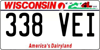 WI license plate 338VEI
