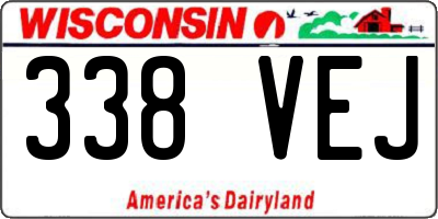 WI license plate 338VEJ