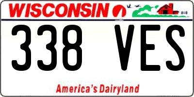 WI license plate 338VES
