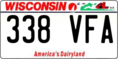 WI license plate 338VFA