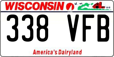 WI license plate 338VFB