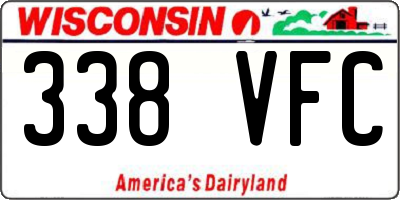 WI license plate 338VFC