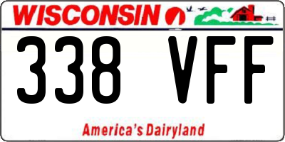 WI license plate 338VFF