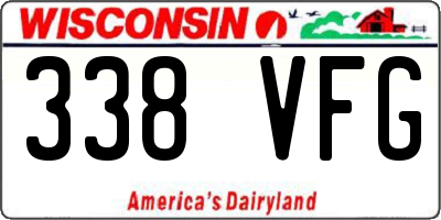 WI license plate 338VFG
