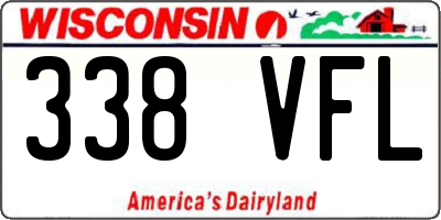 WI license plate 338VFL