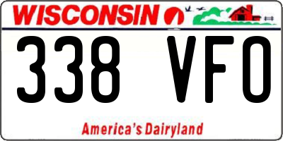 WI license plate 338VFO