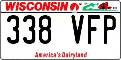 WI license plate 338VFP