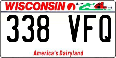 WI license plate 338VFQ