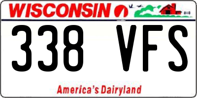 WI license plate 338VFS
