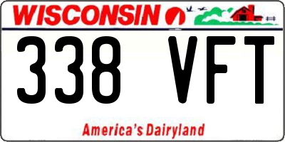 WI license plate 338VFT