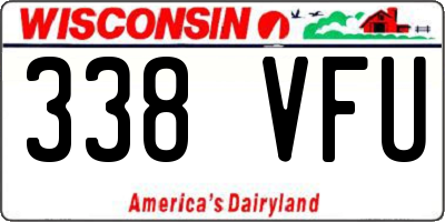 WI license plate 338VFU