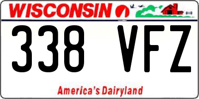 WI license plate 338VFZ