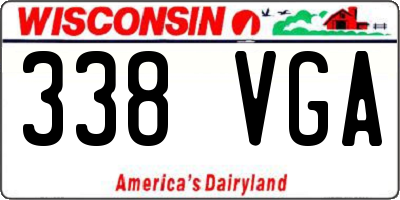 WI license plate 338VGA