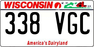 WI license plate 338VGC
