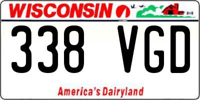 WI license plate 338VGD
