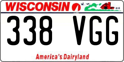 WI license plate 338VGG