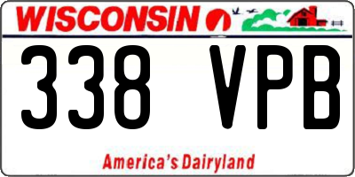 WI license plate 338VPB