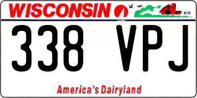 WI license plate 338VPJ
